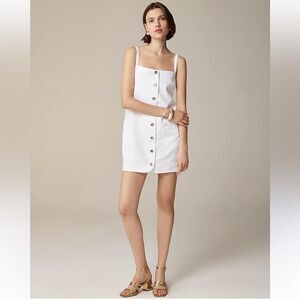 J Crew Dress XL Claudia Linen White